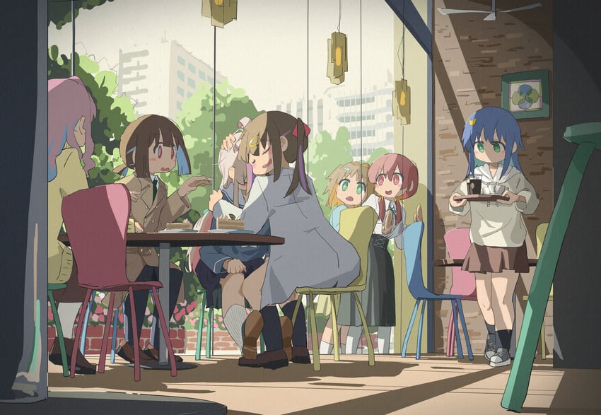 oyama mahiro, oyama mihari, hozuki momiji, oka asahi, murosaki miyo, and 2 more (onii-chan wa oshimai!) drawn by enosawari