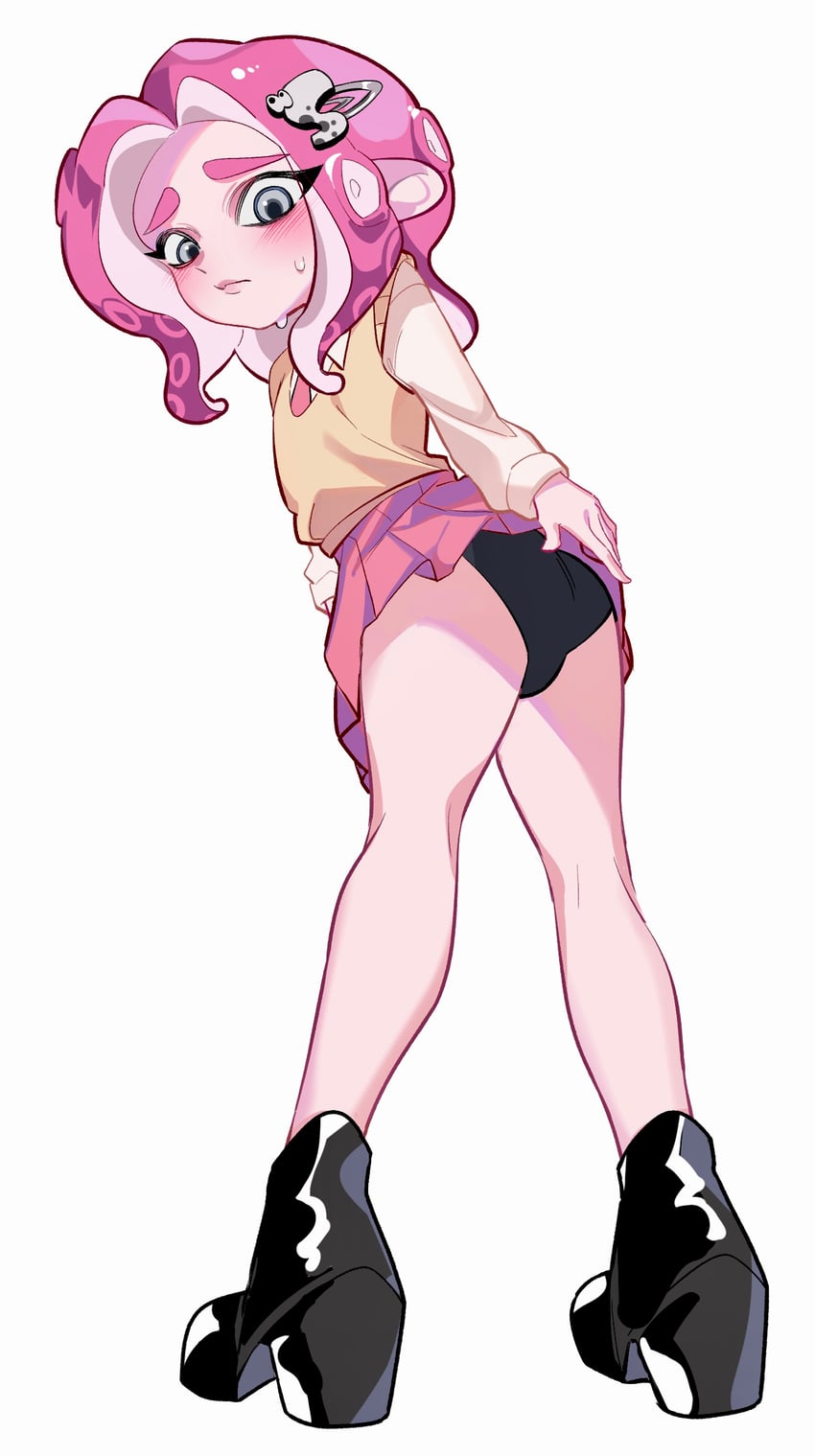 octoling player character and octoling girl (splatoon) drawn by lya_(ctrc5838)