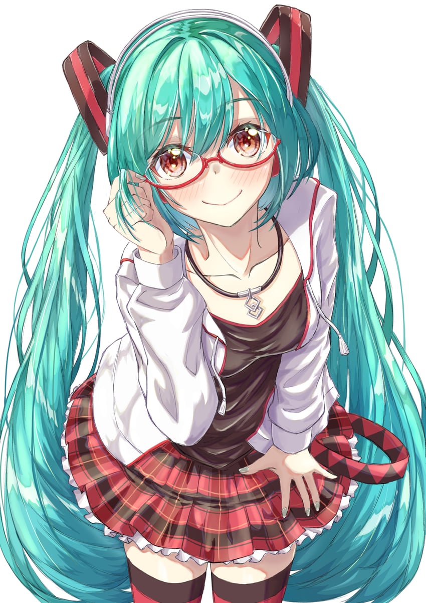 hatsune miku (vocaloid and 1 more) drawn by qussie
