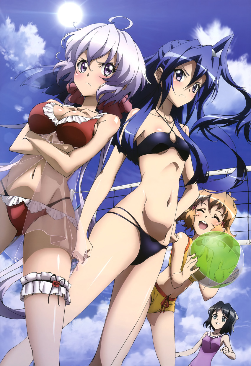 yukine chris, tachibana hibiki, kazanari tsubasa, and kohinata miku (senki zesshou symphogear and 1 more) drawn by ookubo_yoshiyuki