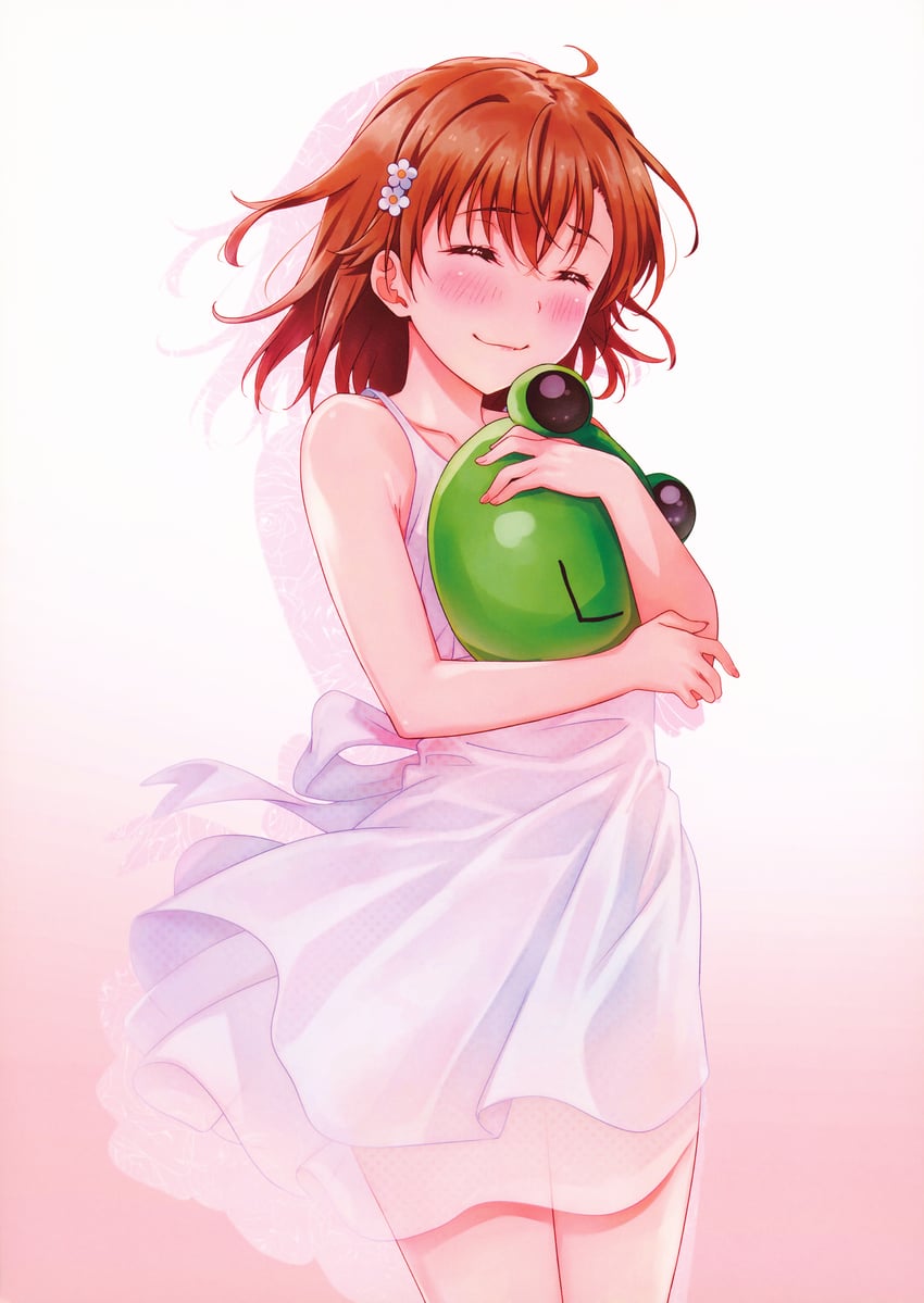 misaka mikoto and gekota (toaru majutsu no index and 1 more) drawn by isshi_pyuma