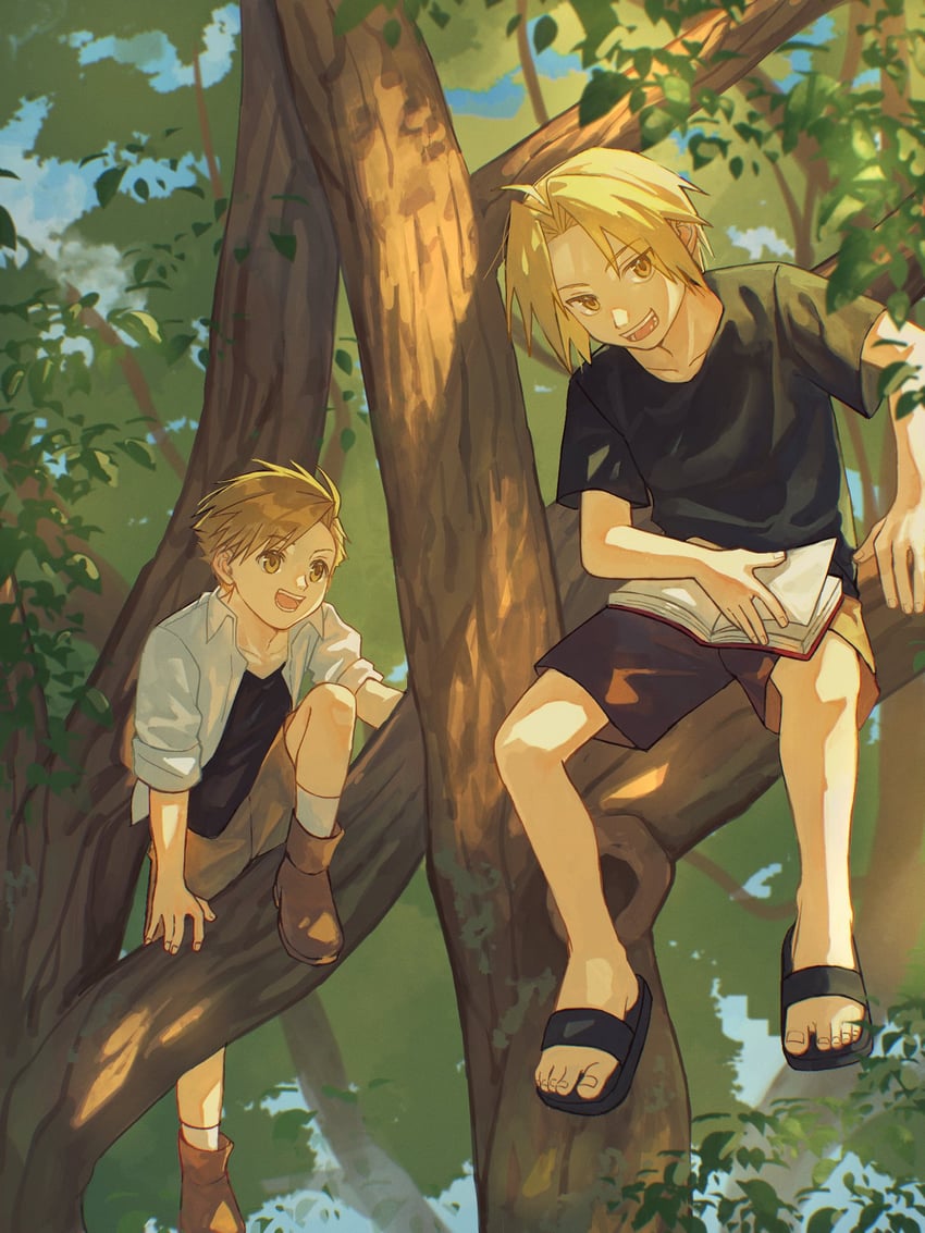 edward elric and alphonse elric (fullmetal alchemist) drawn by yowai78638
