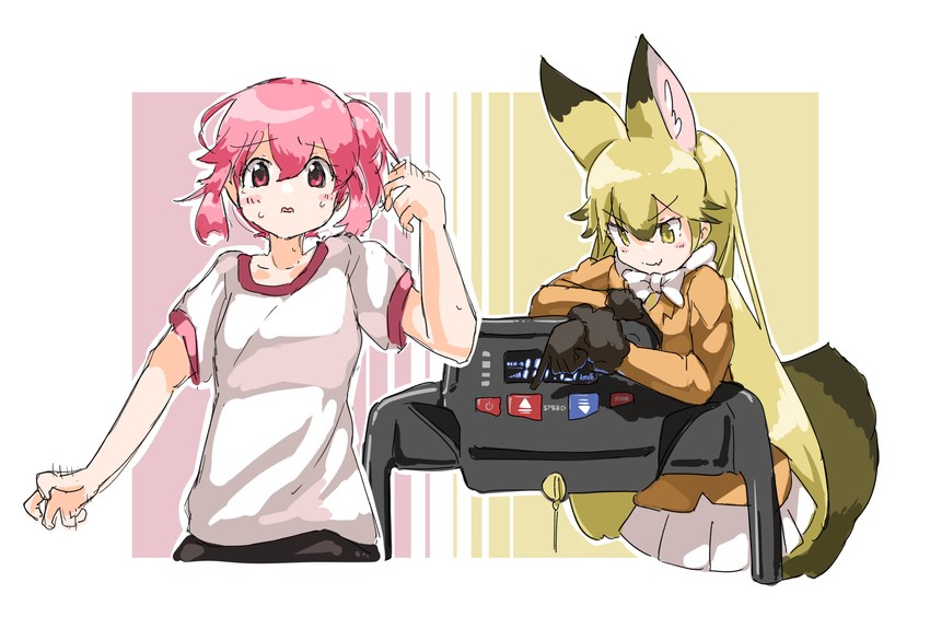 ezo red fox and nana (kemono friends) drawn by iwa_(iwafish)