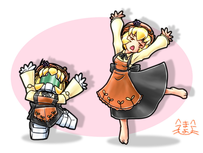 aki minoriko and gm ii (touhou and 3 more) drawn by mayohi_neko