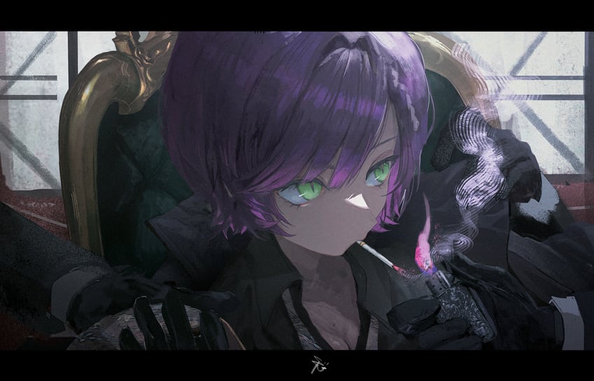 tokoyami towa (hololive and 1 more) drawn by shigumani