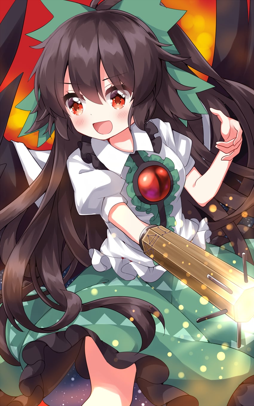 reiuji utsuho (touhou) drawn by ruu_(tksymkw)