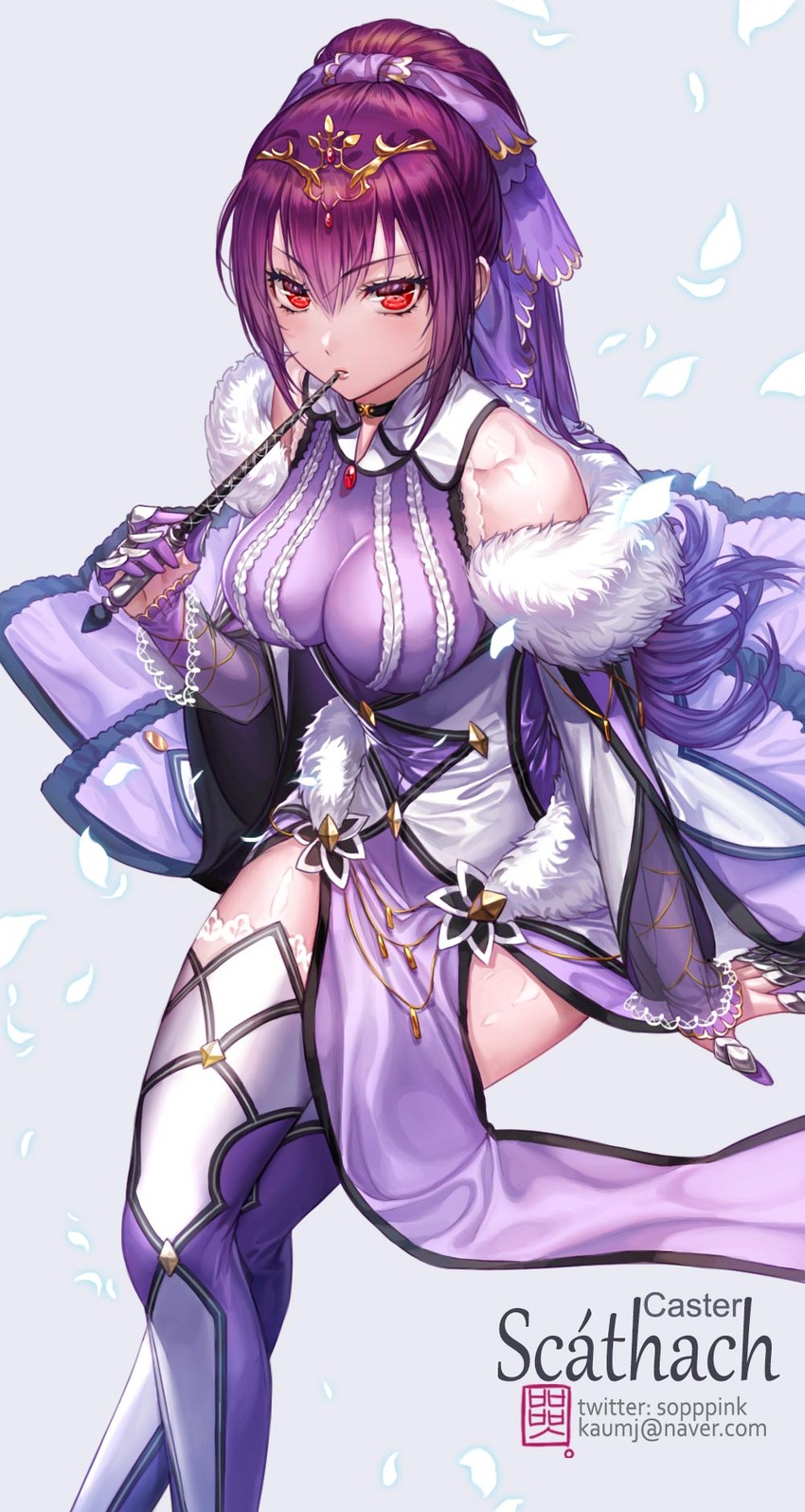 scathach and scathach skadi (fate and 1 more) drawn by box_(hotpppink)