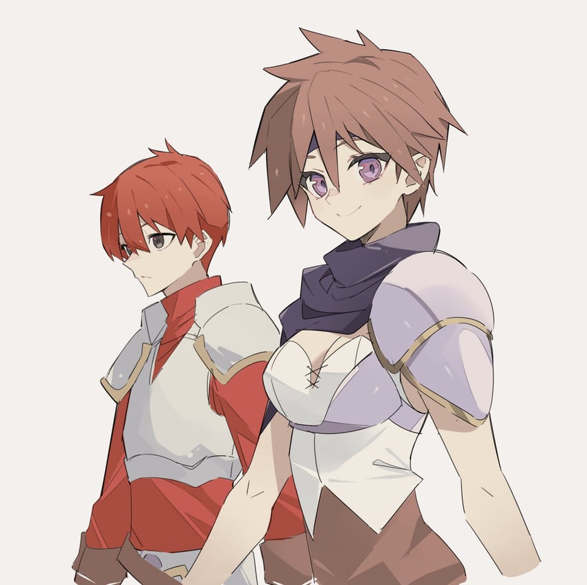 adol christin and karna (ys and 1 more) drawn by george_man