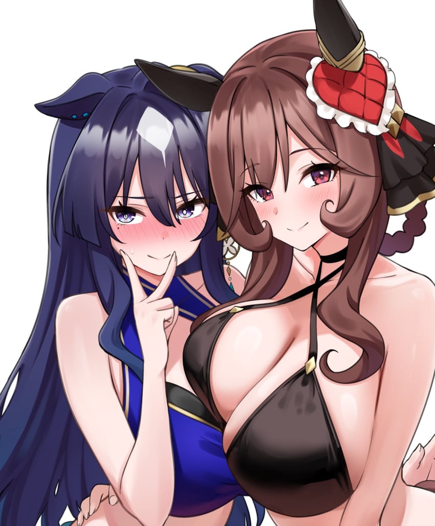 gentildonna and verxina (umamusume) drawn by herohero_(higashi_no_dou)