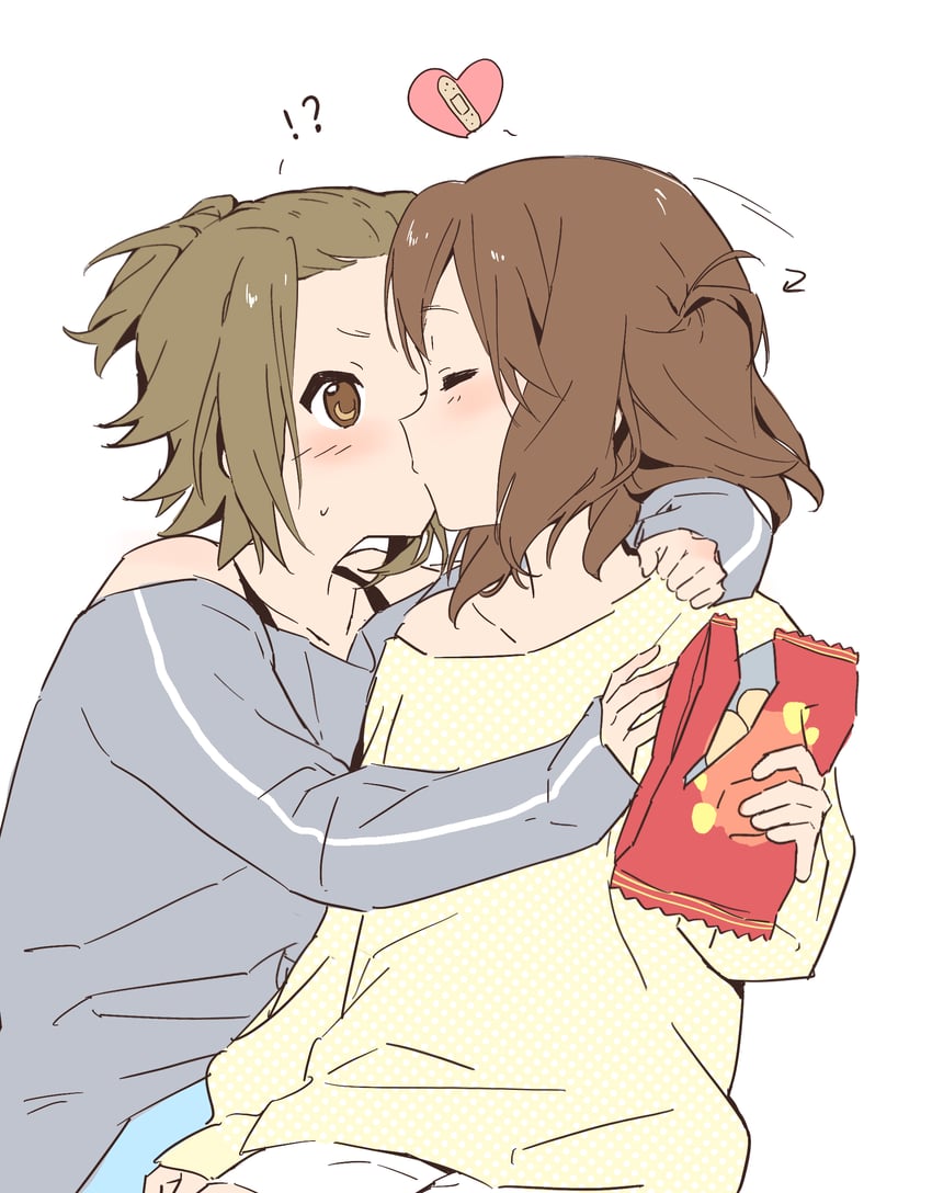 hirasawa yui and tainaka ritsu (k-on!) drawn by shaofangziran