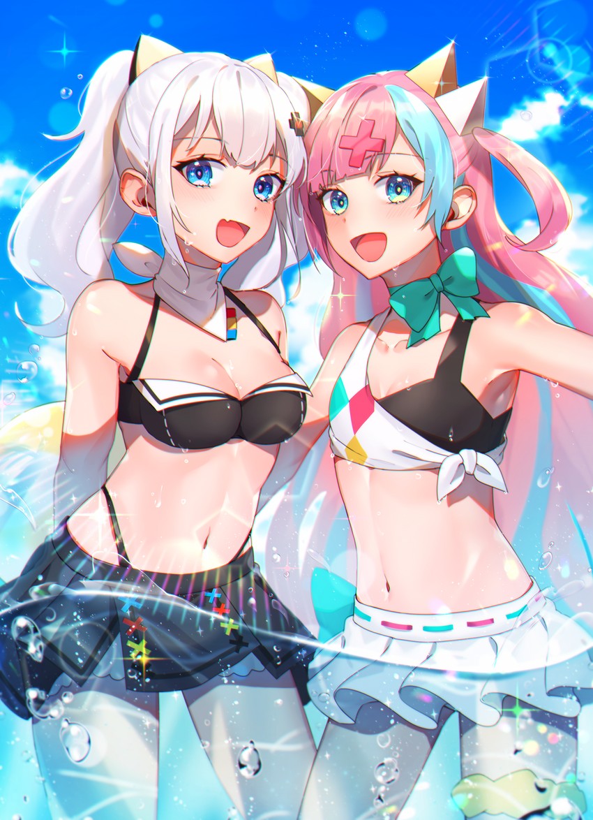 kaguya luna and pinky pop hepburn (the moon studio) drawn by peta_(snc7)