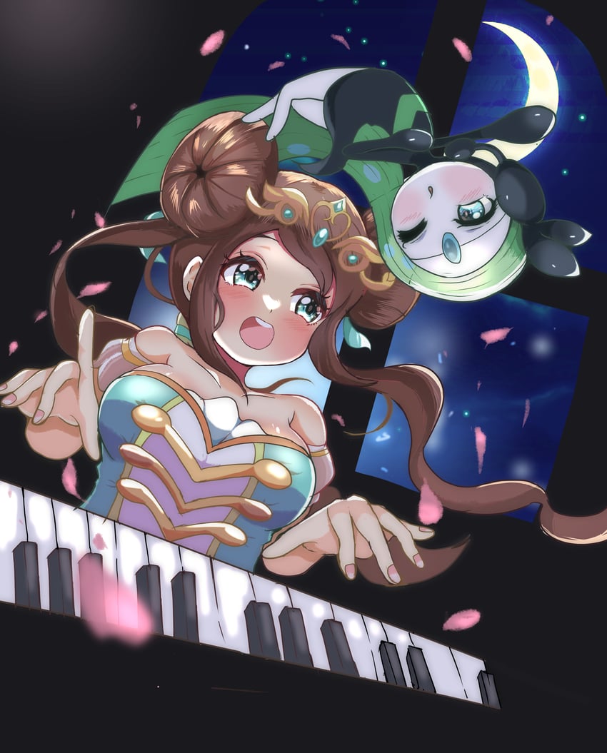 meloetta and rosa (pokemon and 1 more) drawn by carrot_summer