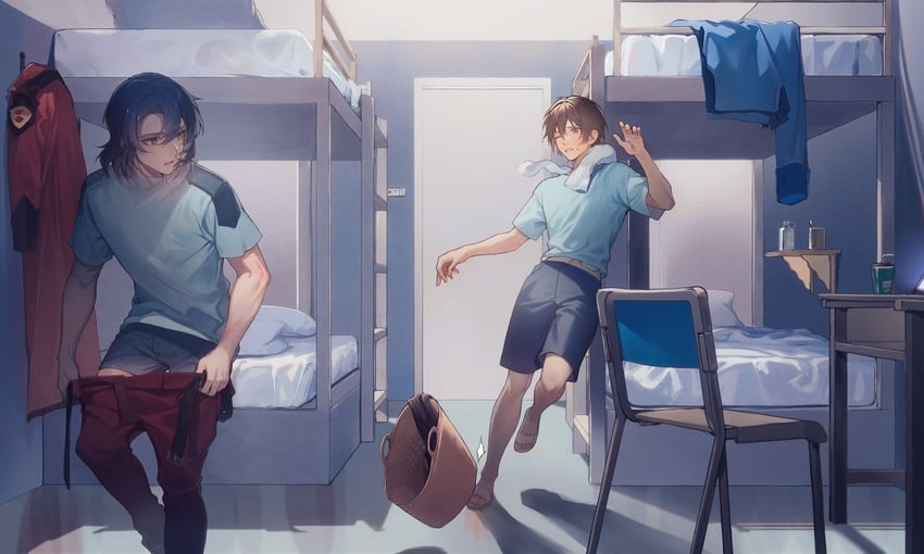 athrun zala and kira yamato (gundam and 2 more) drawn by bai_rui