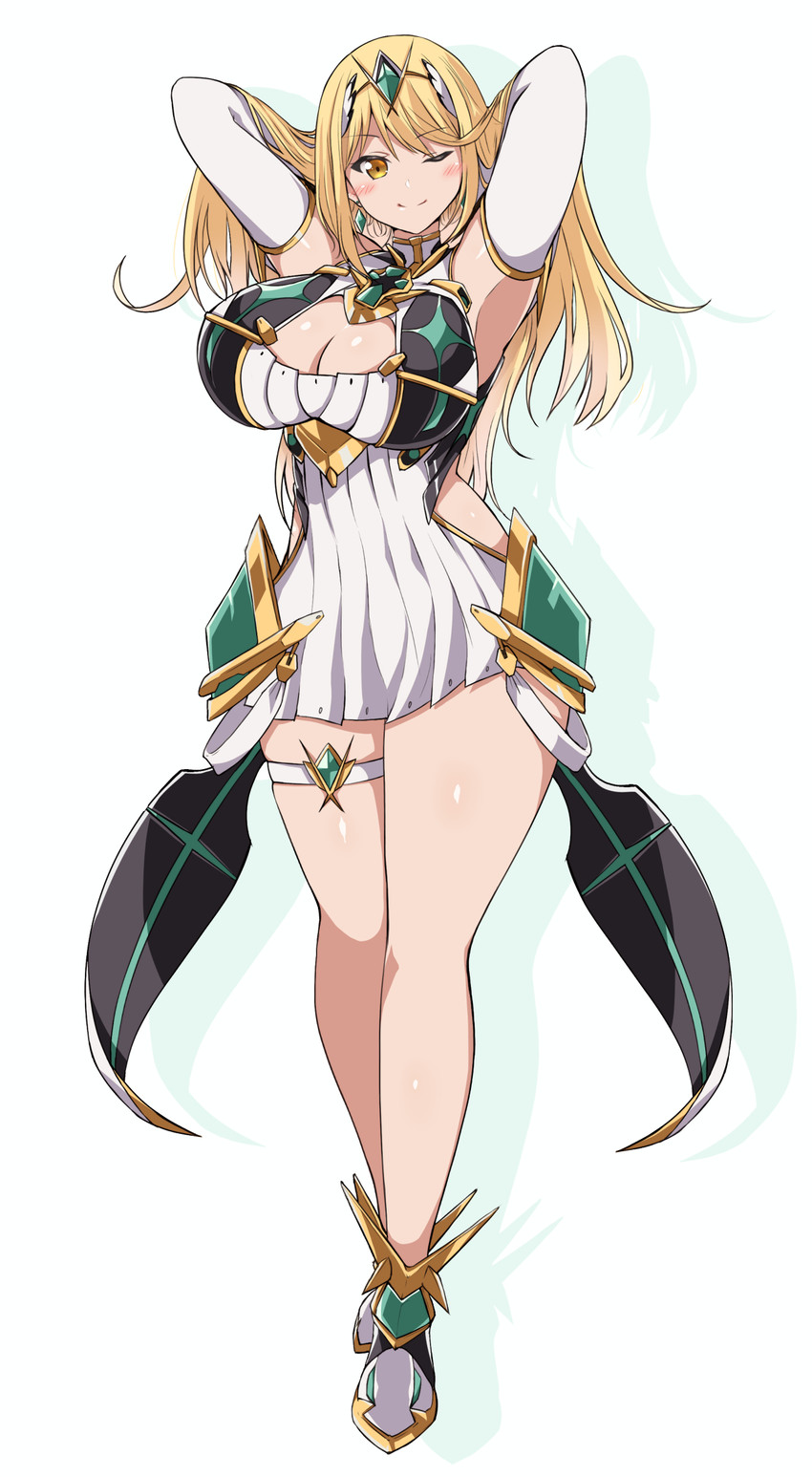 mythra (xenoblade chronicles and 1 more) drawn by kurokaze_no_sora