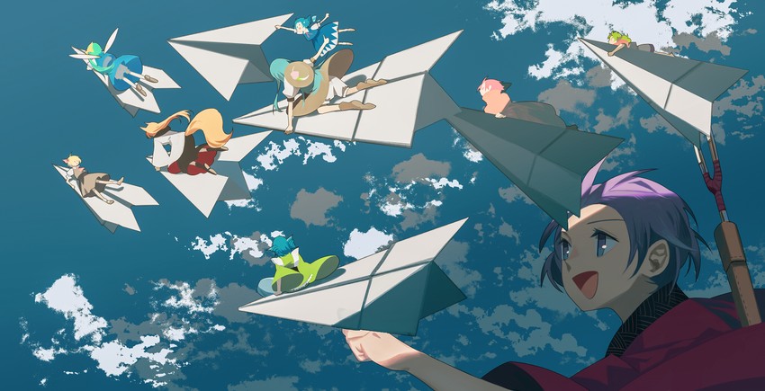 cirno, rumia, hinanawi tenshi, daiyousei, imaizumi kagerou, and 4 more (touhou) drawn by huang_gua