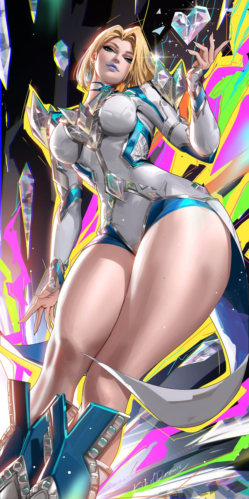 emma frost (marvel and 2 more) drawn by liang_xing