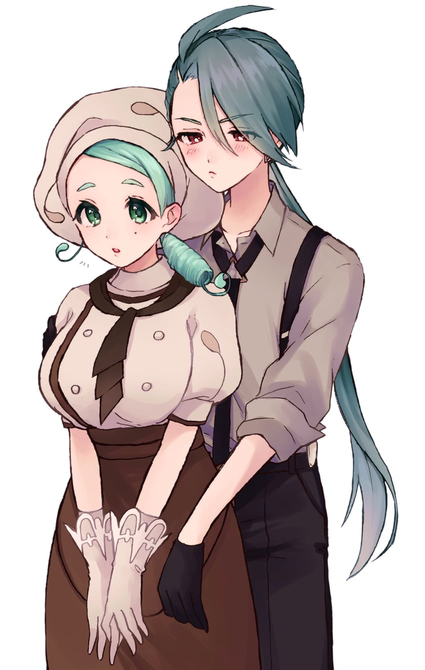 rika and katy (pokemon and 1 more) drawn by thia1009