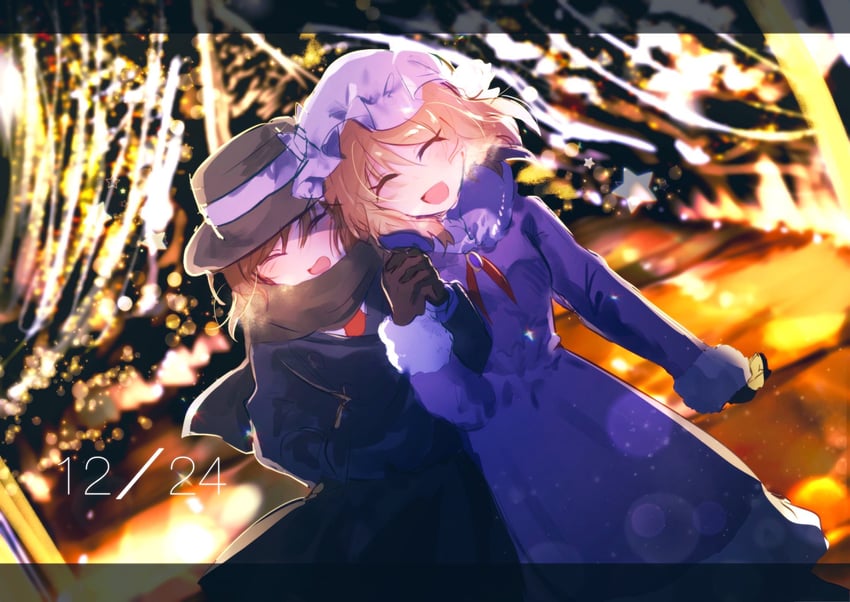 usami renko and maribel hearn (touhou) drawn by moyashi_(oekaki_touhou)
