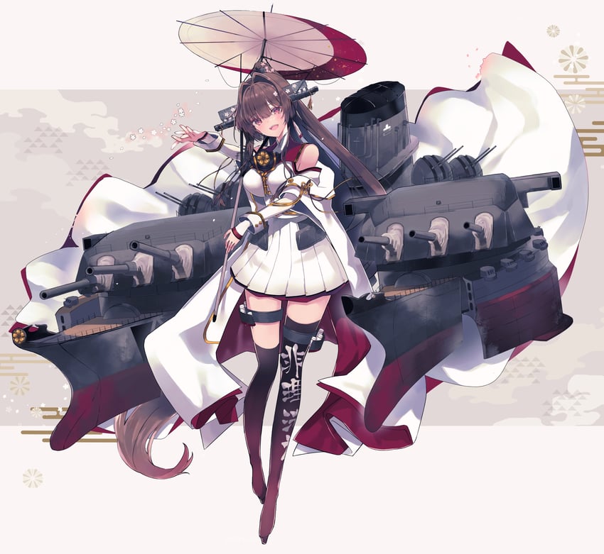 yamato and yamato kai ni (kantai collection) drawn by fujiyama_ichiha