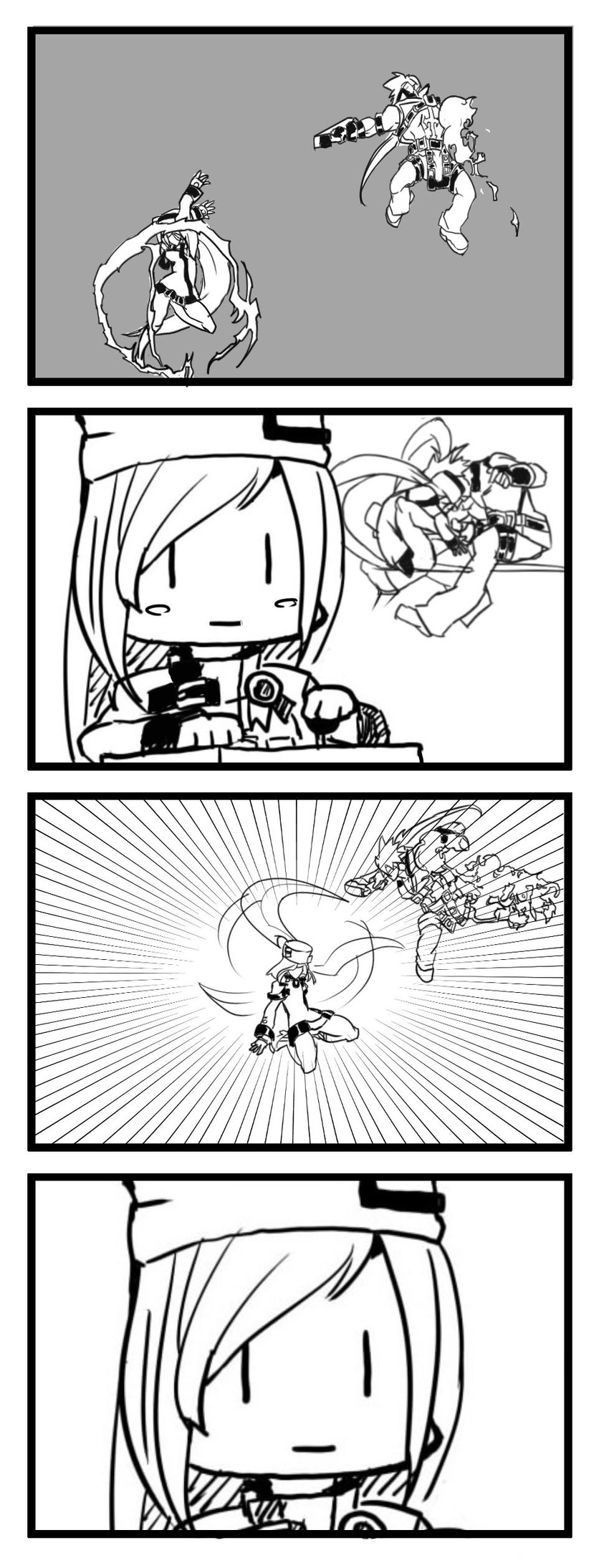millia rage and sol badguy (guilty gear and 1 more) drawn by nontan_(nontanexx)