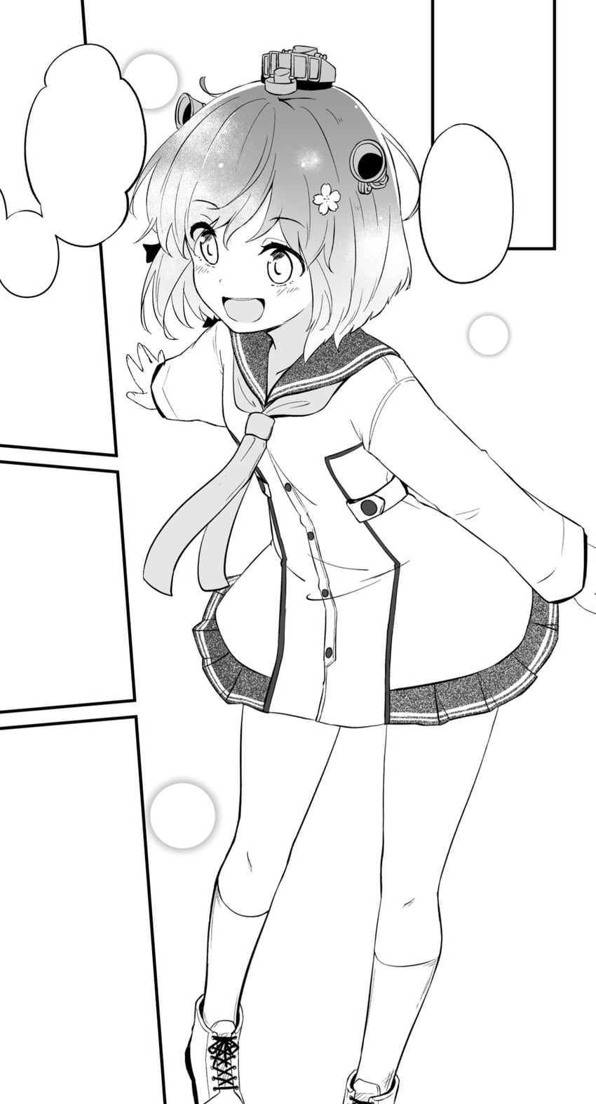 yukikaze and yukikaze kai ni (kantai collection) drawn by ludens_(inonaka_koubou)