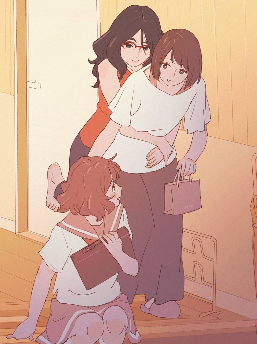 oumae kumiko, tanaka asuka, and nakaseko kaori (hibike! euphonium) drawn by 55bata6rou