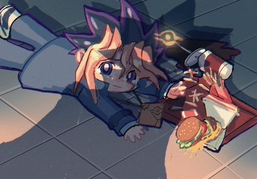 muto yugi and yami yugi (yu-gi-oh! and 1 more) drawn by spot_dian