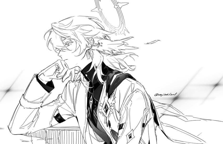 sunday (honkai and 1 more) drawn by renjian_shilian