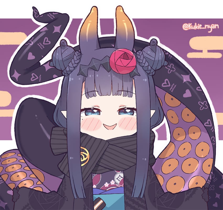 ninomae ina'nis (hololive and 1 more) drawn by kukie-nyan