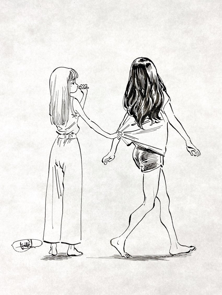 washio hitomi and nawashiro yasuko (akebi-chan no serafuku) drawn by hiro_(dismaless)