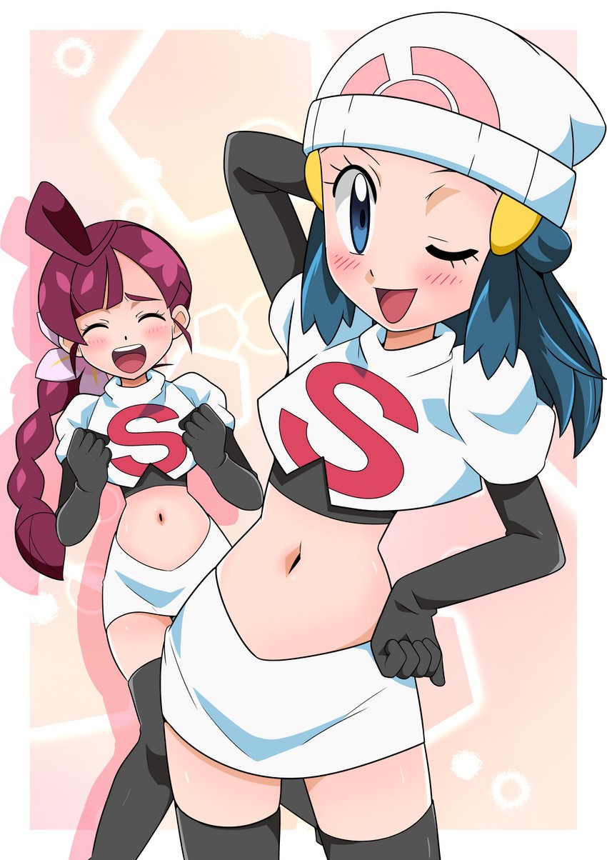 dawn, jessie, and chloe (pokemon and 2 more) drawn by hainchu