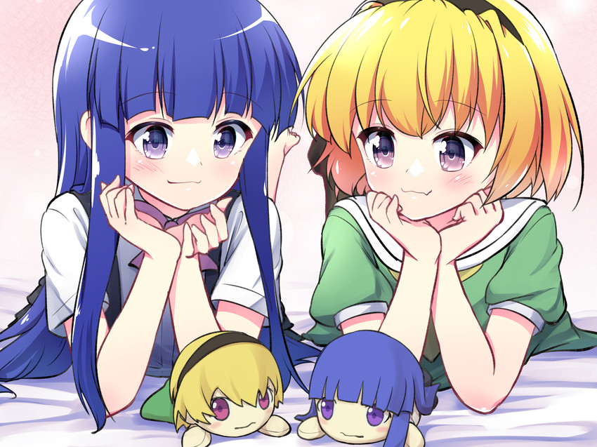 furude rika and houjou satoko (higurashi no naku koro ni) drawn by hazumi_otoya