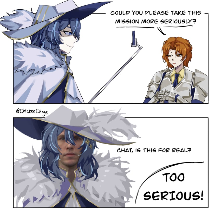 jerma985, camille, and paula (project moon and 3 more) drawn by chickencringe