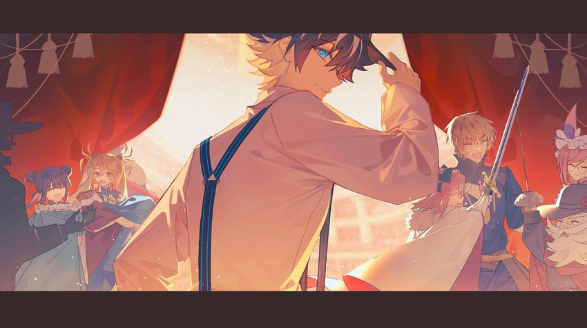 astolfo, yang guifei, bradamante, roland, don quixote, and 3 more (fate and 1 more) drawn by idass_(idass16)