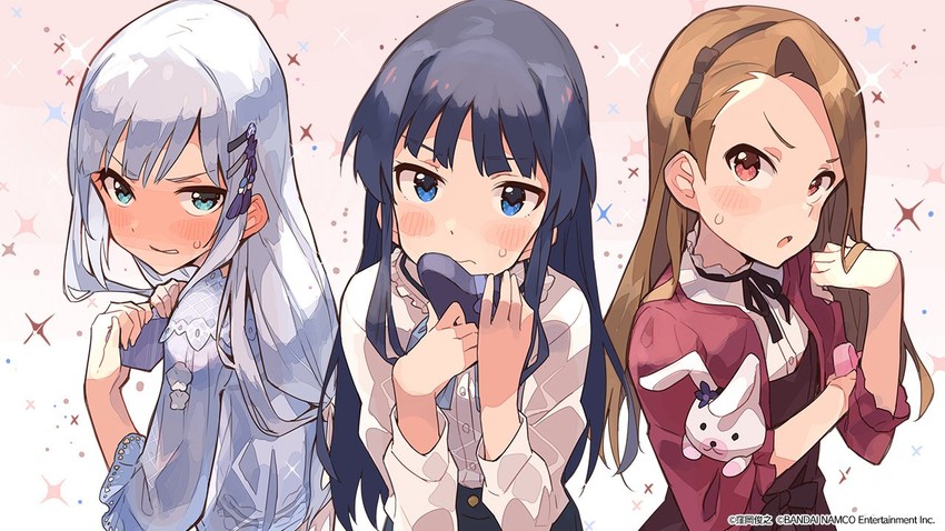 minase iori, mogami shizuka, usa-chan, and shiraishi tsumugi (idolmaster and 2 more) drawn by narumi_arata