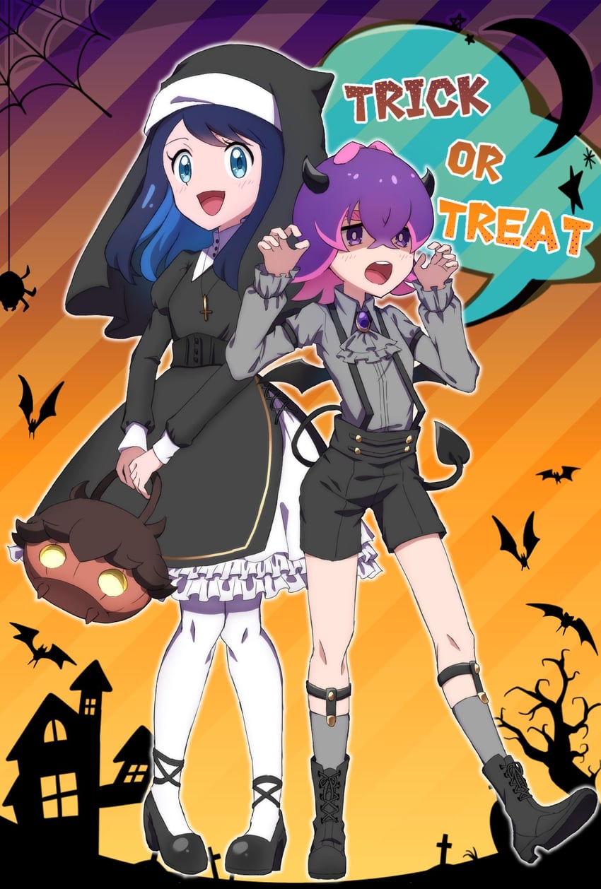 liko and dot (pokemon and 1 more) drawn by nihiro_(erxun11)