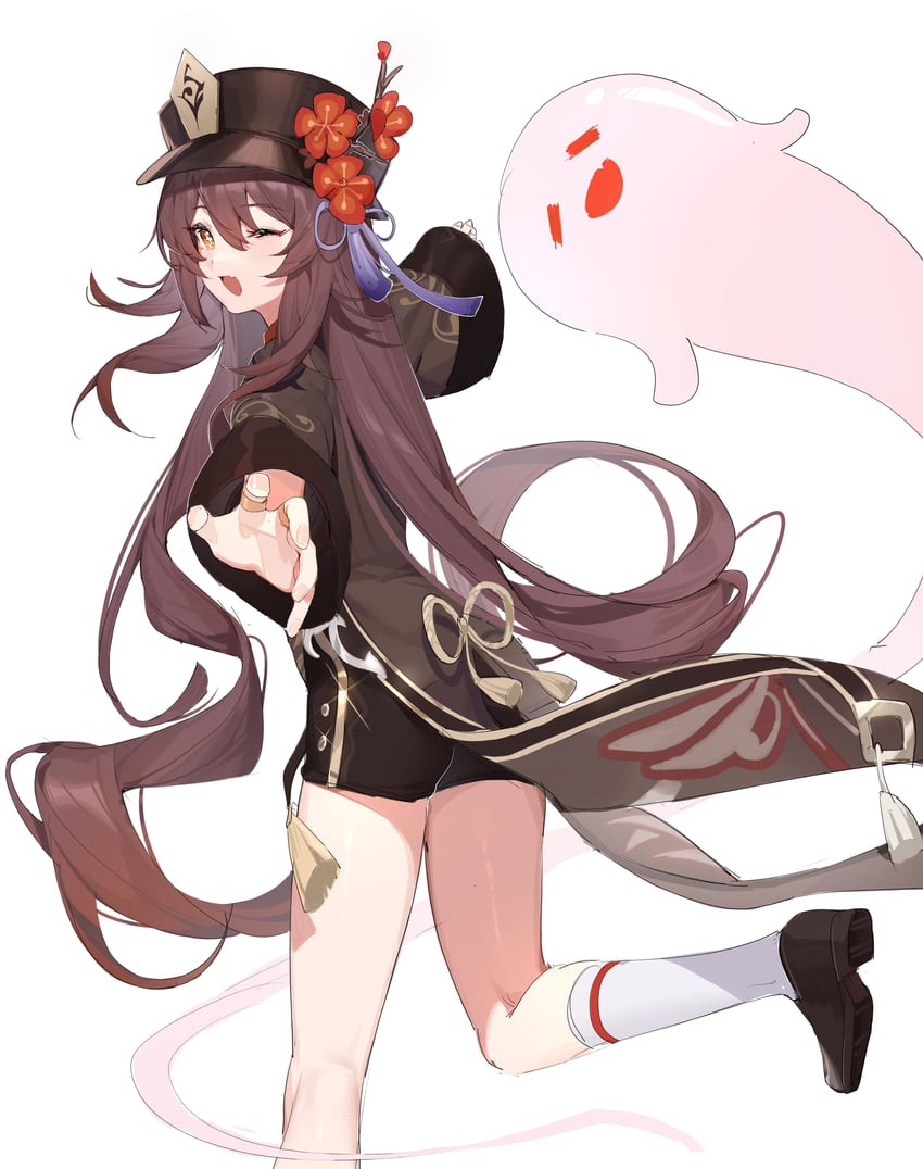 hu tao and boo tao (genshin impact) drawn by guangsupaomian
