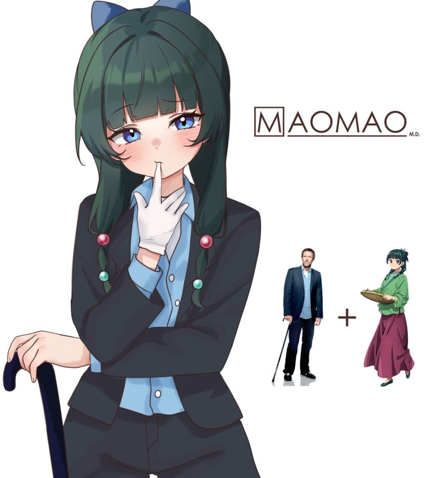 maomao and gregory house (kusuriya no hitorigoto and 1 more) drawn by moshiedraws