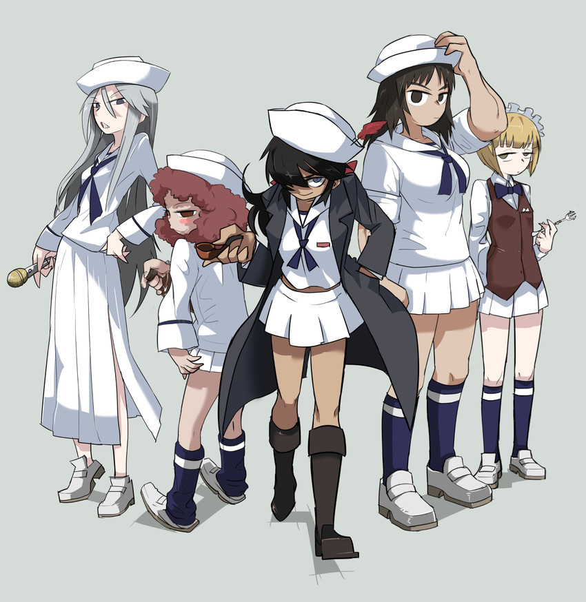 cutlass, ogin, flint, murakami, and rum (girls und panzer) drawn by tirarizun