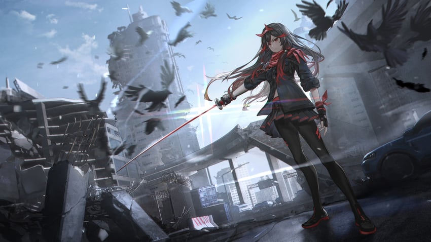 lucia and lucia: lotus (punishing: gray raven) drawn by wu_lun_wujin
