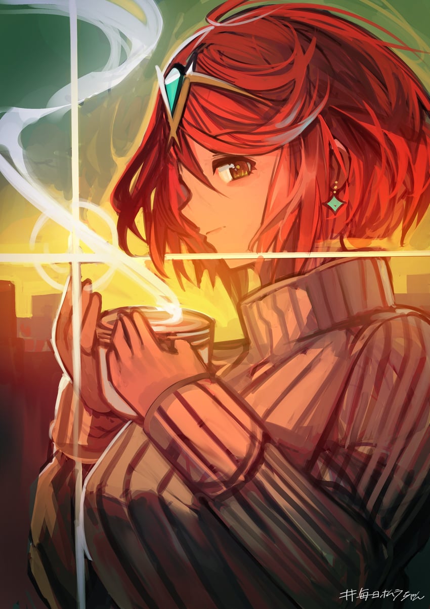 pyra (xenoblade chronicles and 1 more) drawn by tarbo_(exxxpiation)