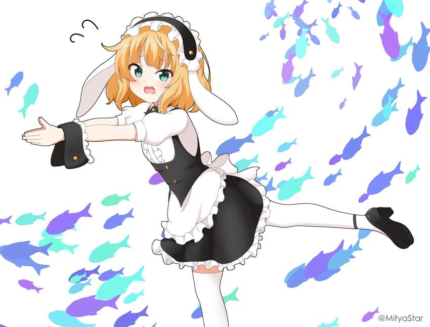 kirima syaro (gochuumon wa usagi desu ka? and 1 more) drawn by mitya
