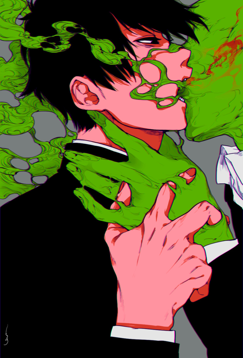 kageyama ritsu and ekubo (mob psycho 100) drawn by chikuwa_(dr0603)