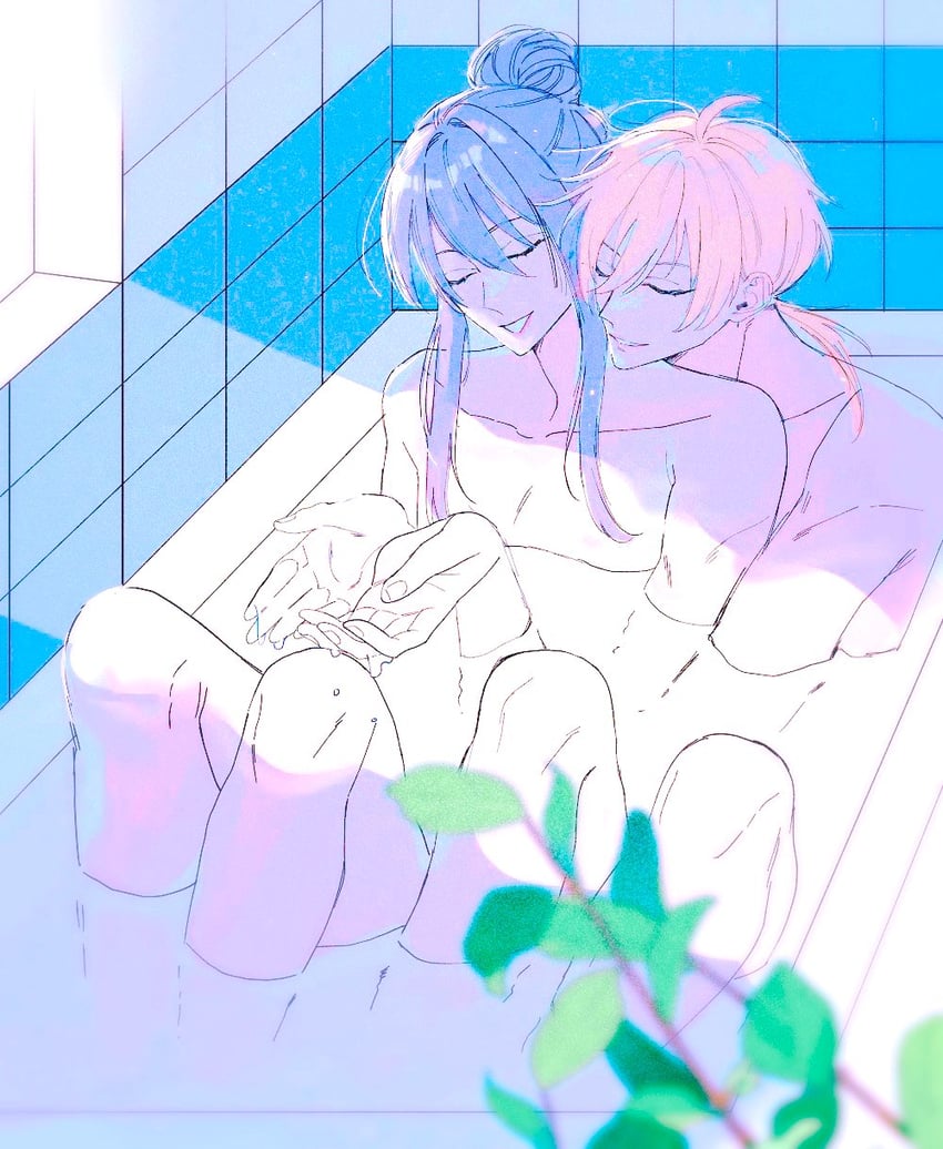 kanzaki souma and hakaze kaoru (ensemble stars!) drawn by mer_merx09