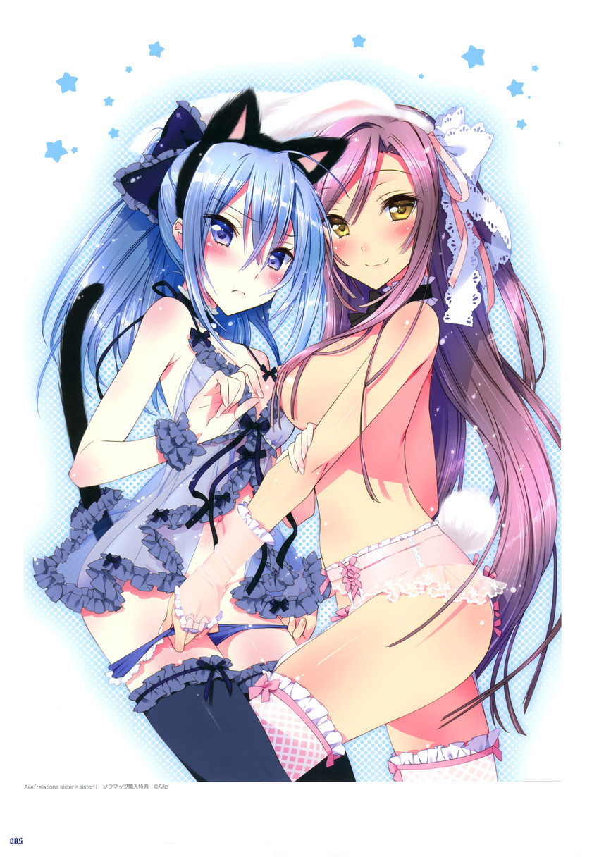 kirishima shizuka and akagi kaori (relations sisterxsister) drawn by kamiya_maneki