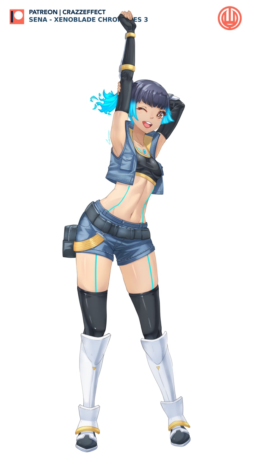 sena (xenoblade chronicles and 1 more) drawn by crazzeffect