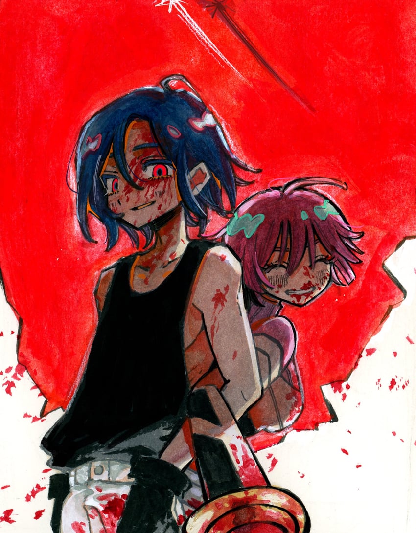 amate yuzuriha and shuji ito (gundam and 1 more) drawn by inu_pajamas