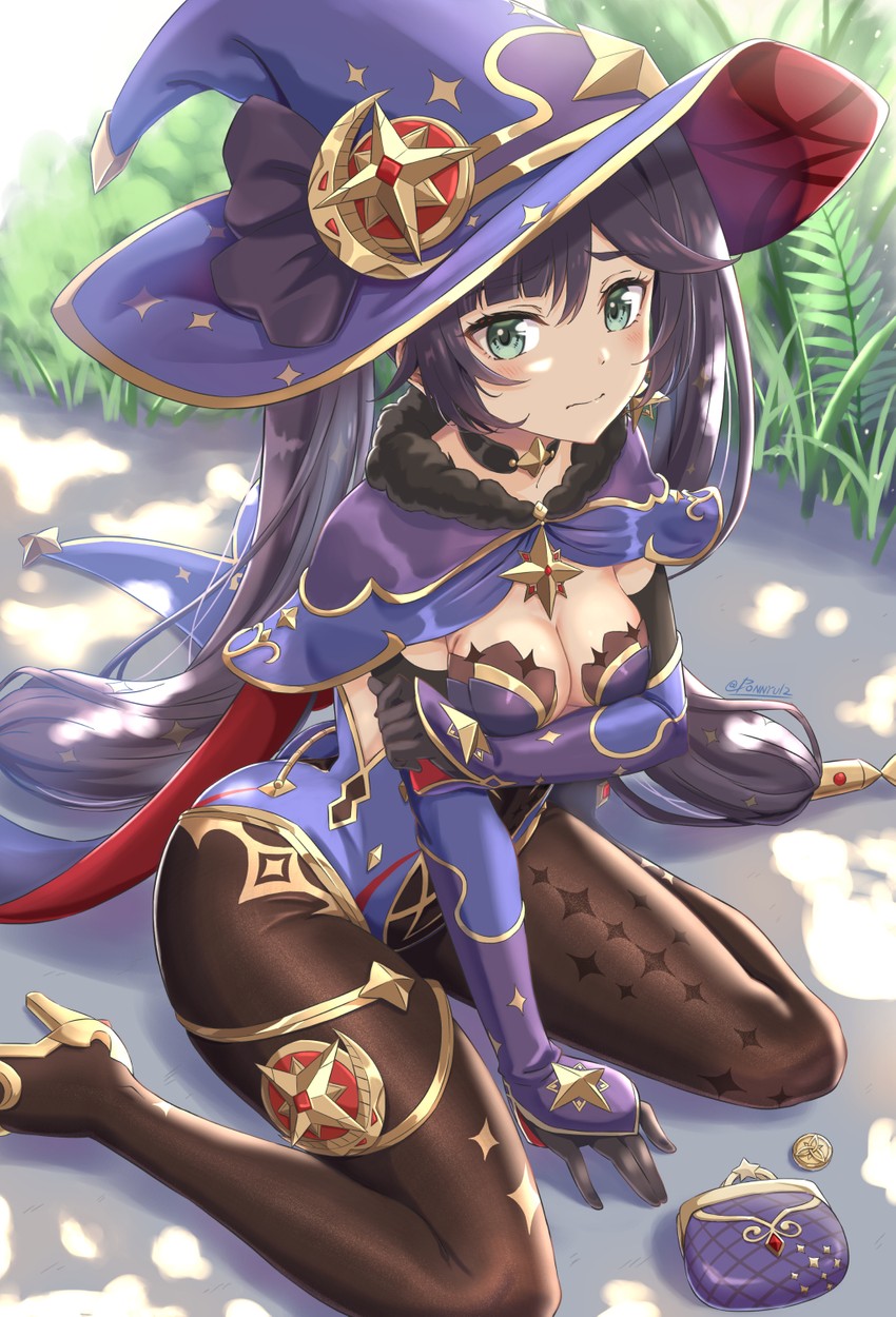 mona (genshin impact) drawn by ponnyu12