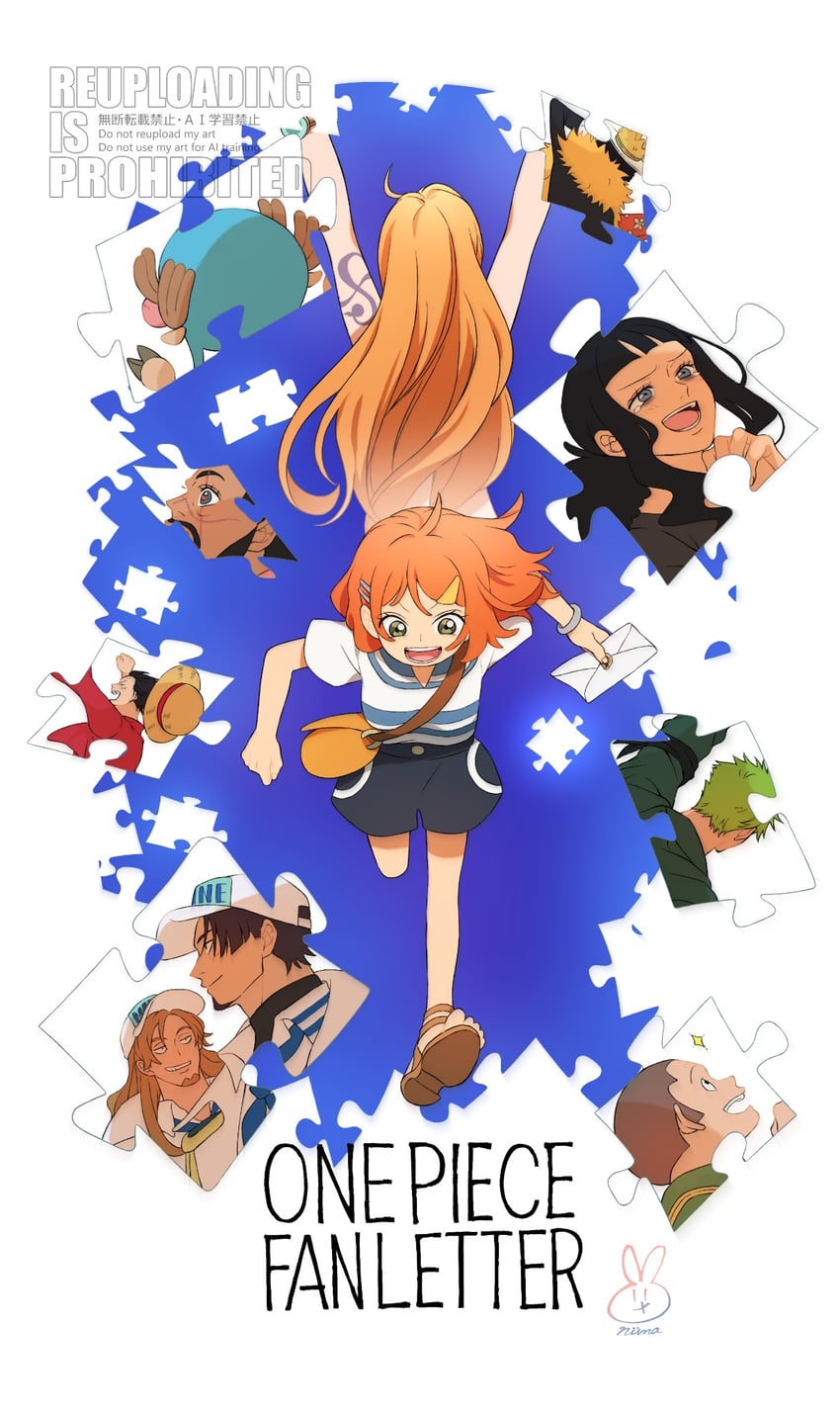 nami, monkey d. luffy, roronoa zoro, tony tony chopper, brook, and 6 more (one piece and 1 more) drawn by niina_1oo9