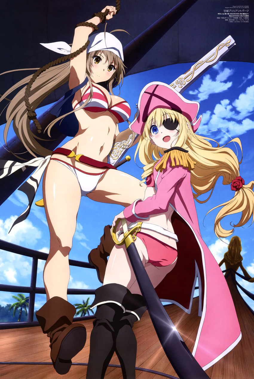 sento isuzu and latifa fleuranza (amagi brilliant park and 1 more) drawn by okamura_kouhei
